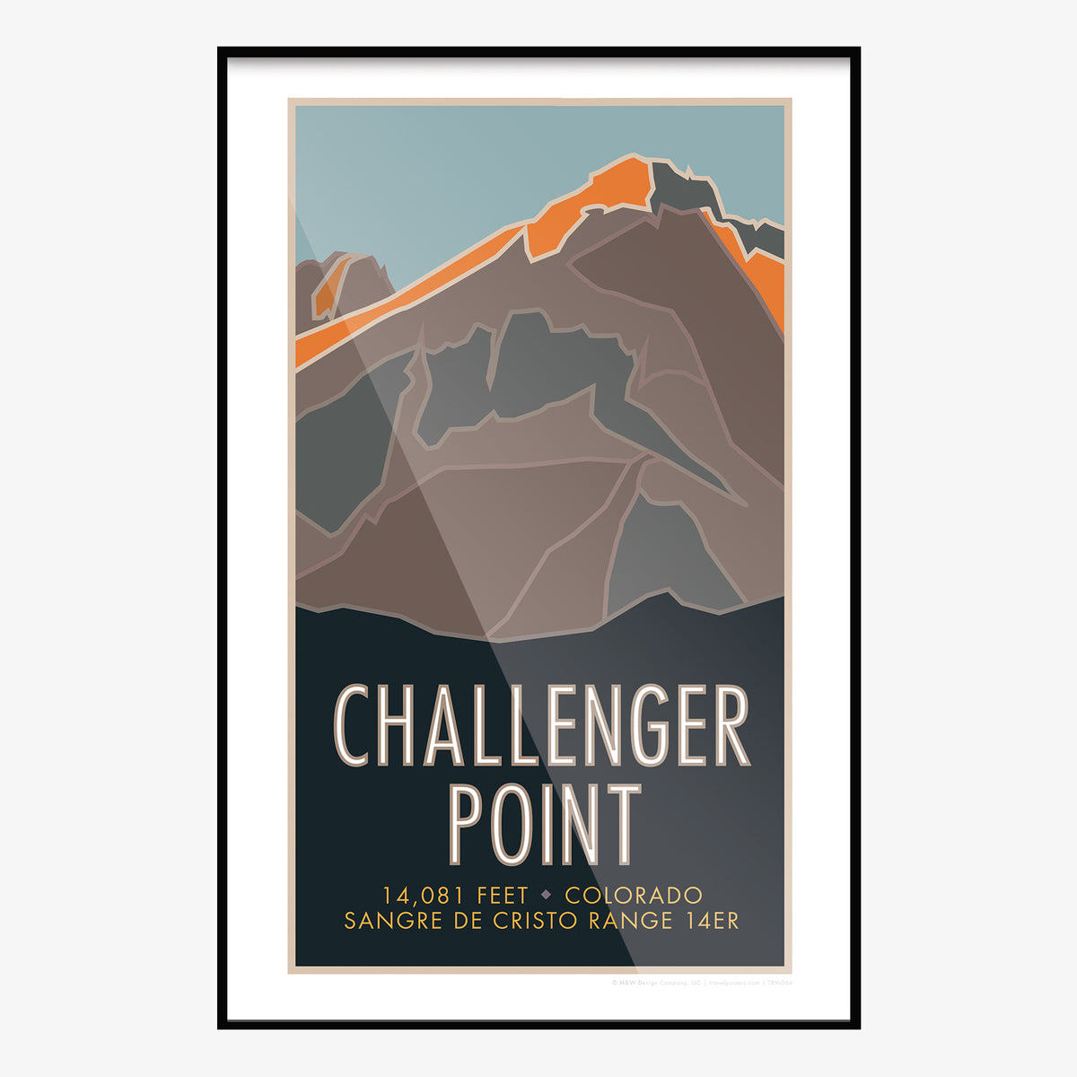 Challenger Point Colorado 14er Travel Poster