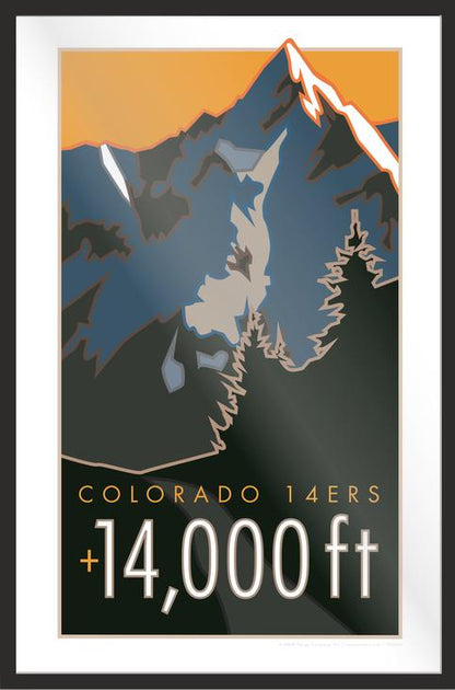 14,000 Feet - Colorado's 14er - Poster