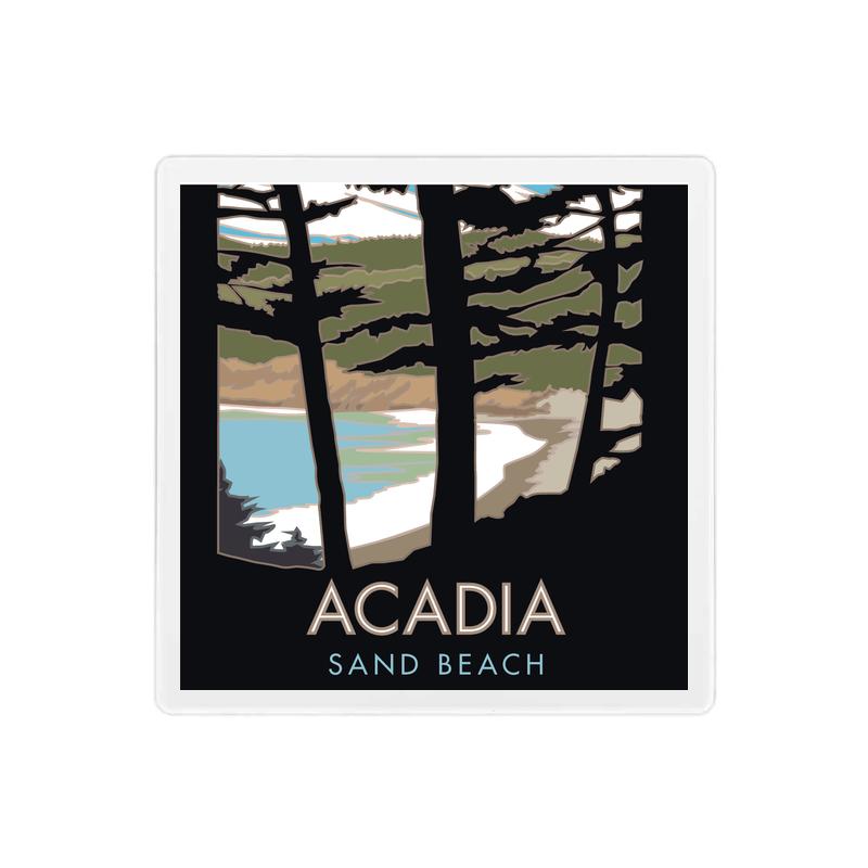 Acadia National Park, Sand Beach, Maine - 4" x 4" Sandstone Coaster