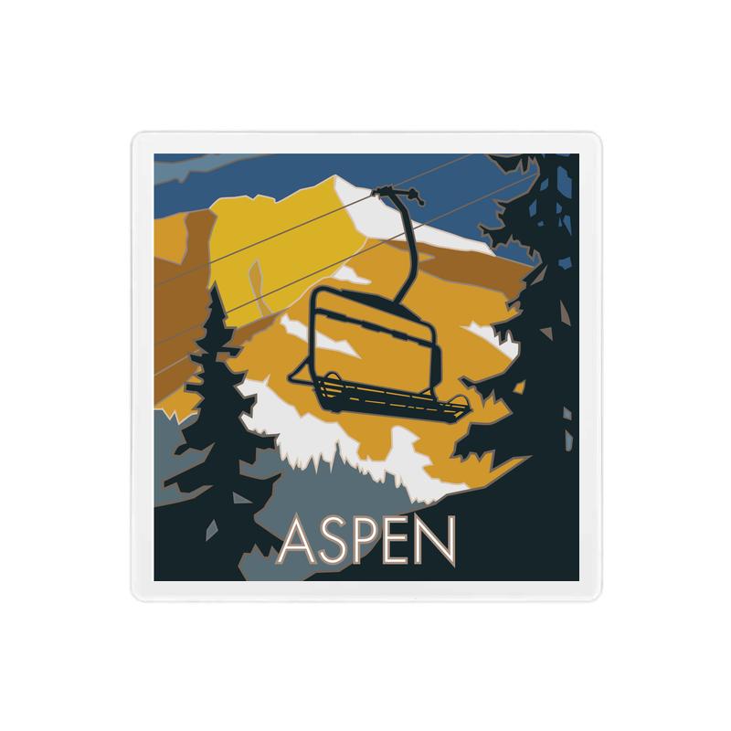 Aspen, Colorado - 4" x 4" Sandstone Coaster