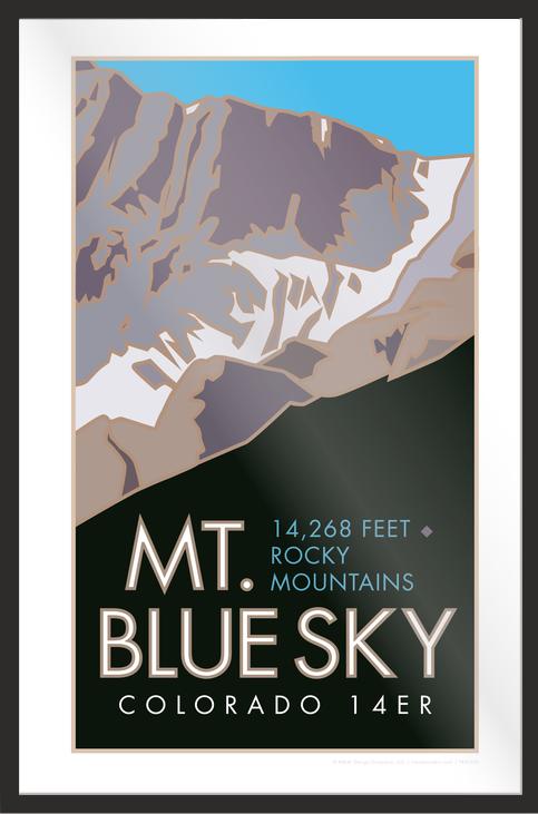 Mt. Blue Sky, Colorado - Colorado 14er - Poster