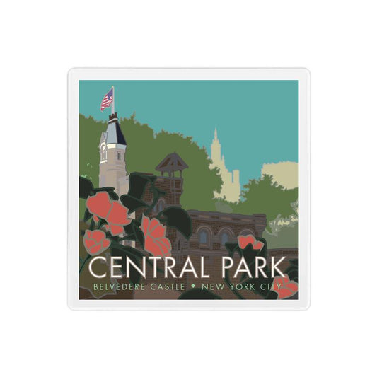Central Park (Belvedere Castle), New York City - 4" x 4" Sandstone Coaster