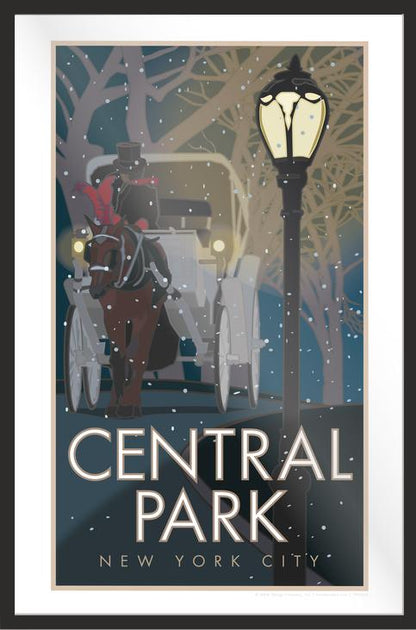 Central Park (Winter Carriage), New York City - Poster