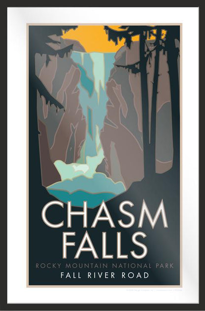 Chasm Falls, Rocky Mountain National Park, Colorado - Poster