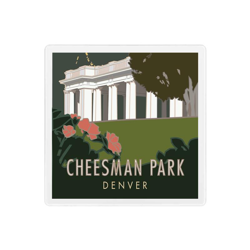 Cheesman Park, Denver, Colorado - 4" x 4" Sandstone Coaster