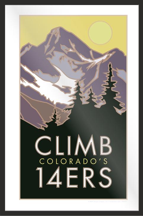 Climb Colorado's 14ers - Poster
