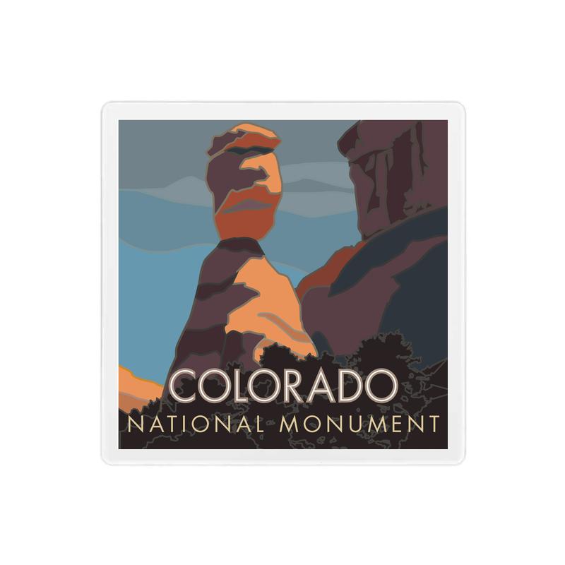 Colorado National Monument #2 (Independence Monument) - 4" x 4" Sandstone Coaster