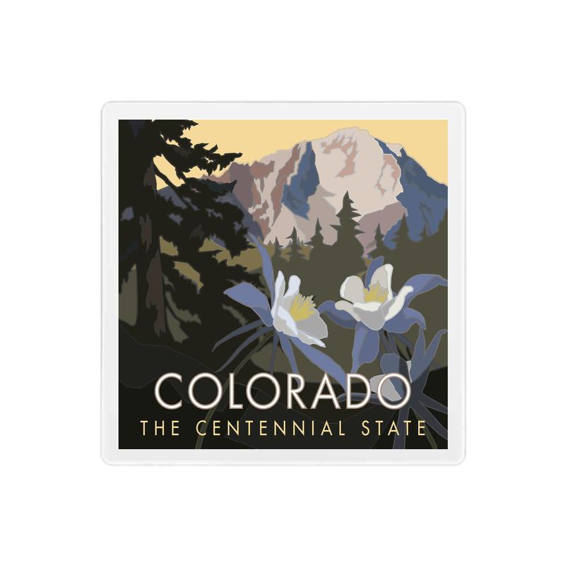 Colorado - The Centennial State - 4" x 4" Sandstone Coaster