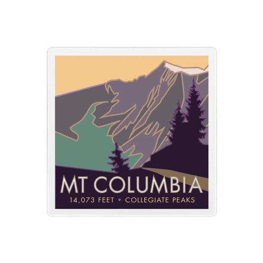 Mount Columbia, Colorado - Colorado 14er - 4" x 4" Sandstone Coaster