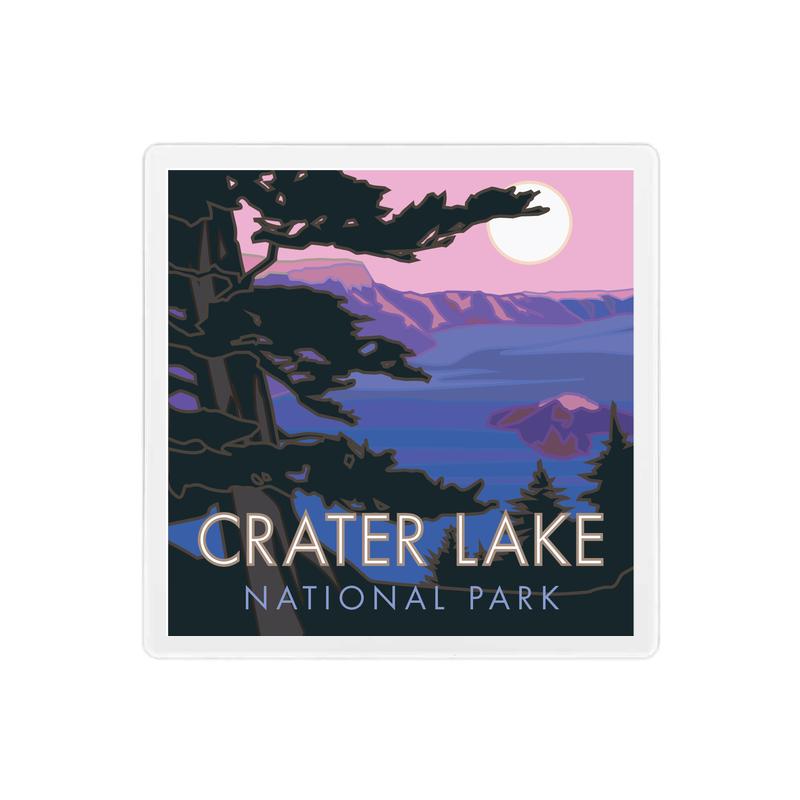 Crater Lake National Park - Oregon - 4" x 4" Sandstone Coaster