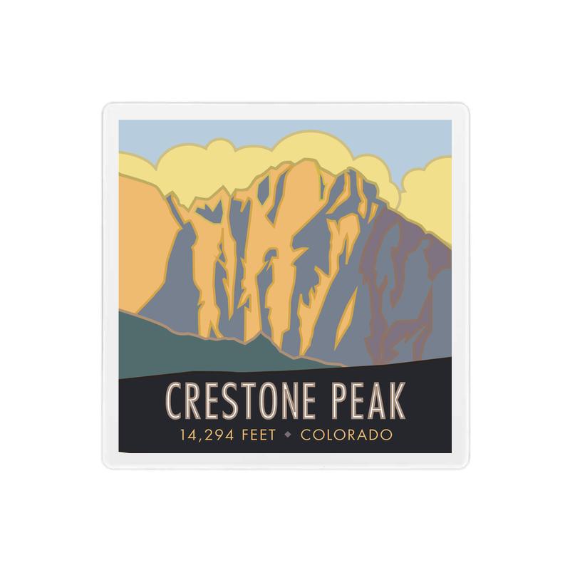 Crestone Peak, Colorado - Colorado 14er - 4" x 4" Coaster