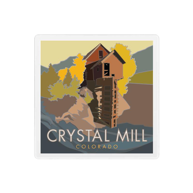 Crystal Mill, Colorado - 4" x 4" Sandstone Coaster
