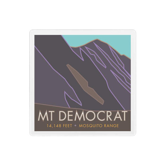 Mt. Democrat, Colorado - Colorado 14er - 4" x 4" Sandstone Coaster