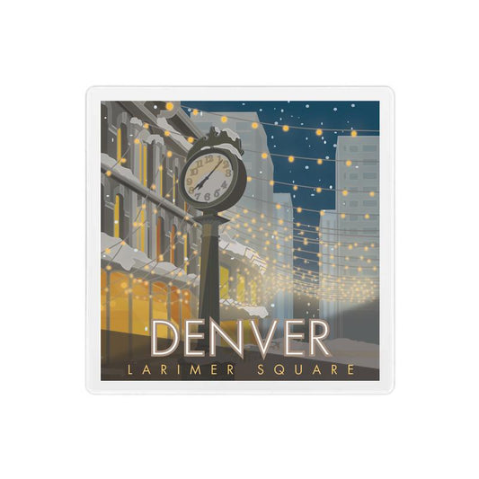 Denver, Larimer Square, Colorado - 4" x 4" Sandstone Coaster
