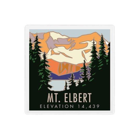 Mt. Elbert, Colorado - Colorado 14er - 4" x 4" Sandstone Coaster
