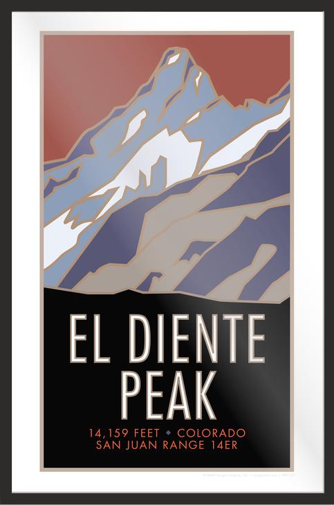 El Diente Peak, Colorado - Colorado 14er - Poster