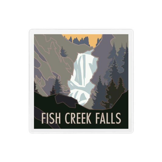 Fish Creek Falls, Steamboat Springs, Colorado - 4" x 4" Sandstone Coaster