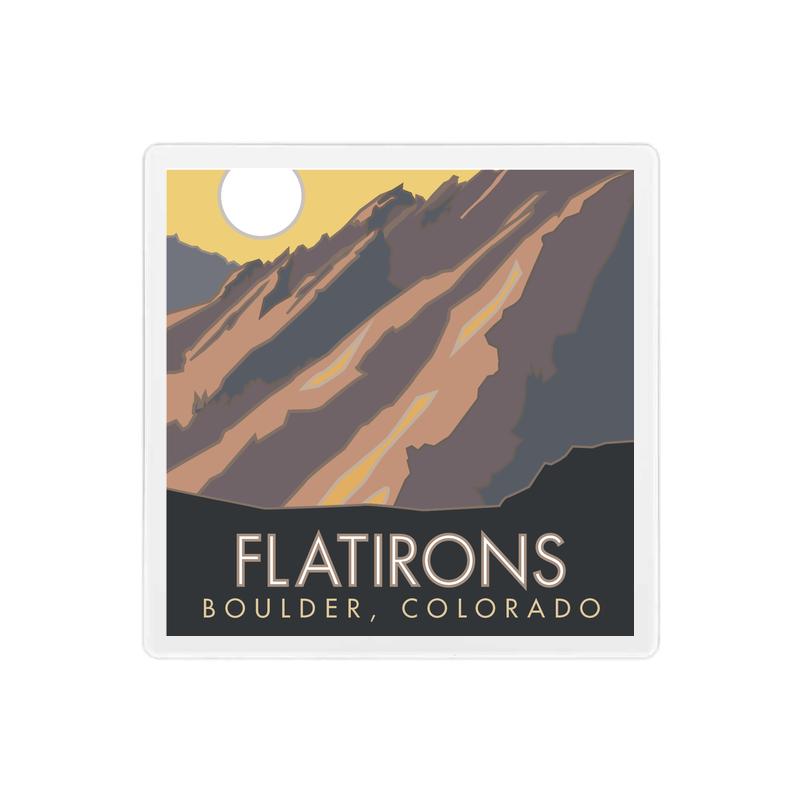 Flatirons, Boulder, Colorado - 4" x 4" Sandstone Coaster