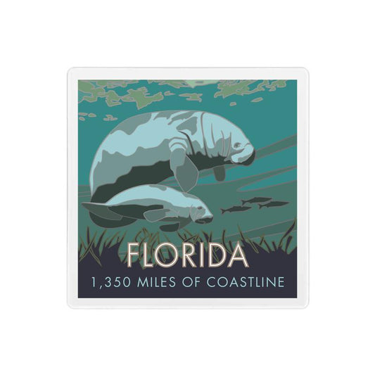 Florida (Manatee) - 4" x 4" Sandstone Coaster