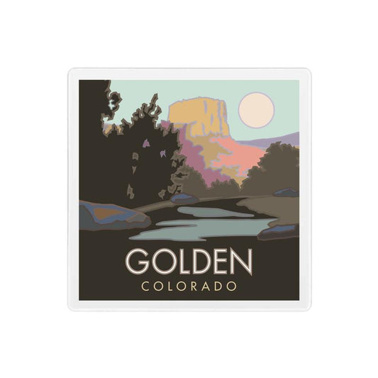 Golden, Colorado - 4" x 4" Sandstone Coaster