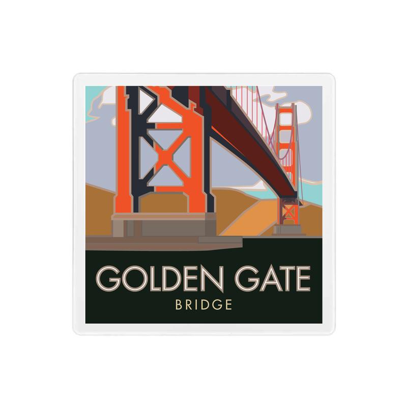 Golden Gate Bridge 1, San Francisco, California - 4" x 4" Coaster
