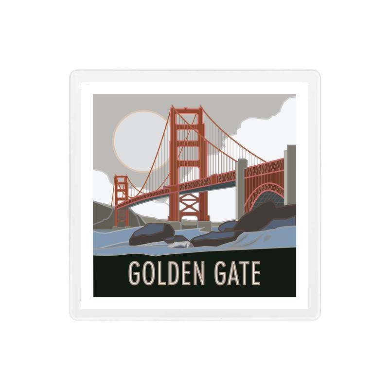 Golden Gate Bridge 2, San Francisco, California - 4" x 4" Coaster
