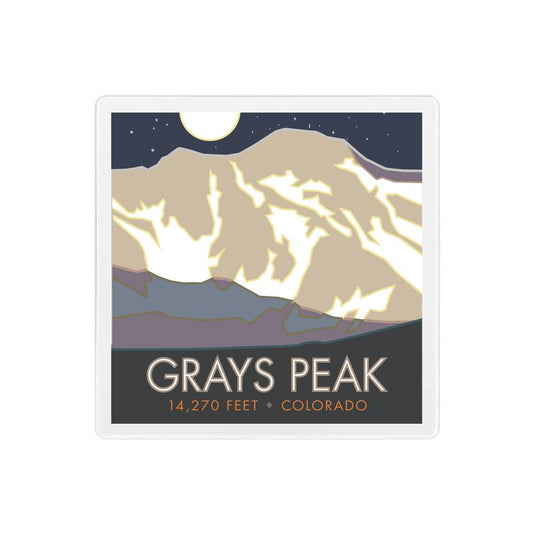 Grays Peak, Colorado - Colorado 14er - 4" x 4" Sandstone Coaster