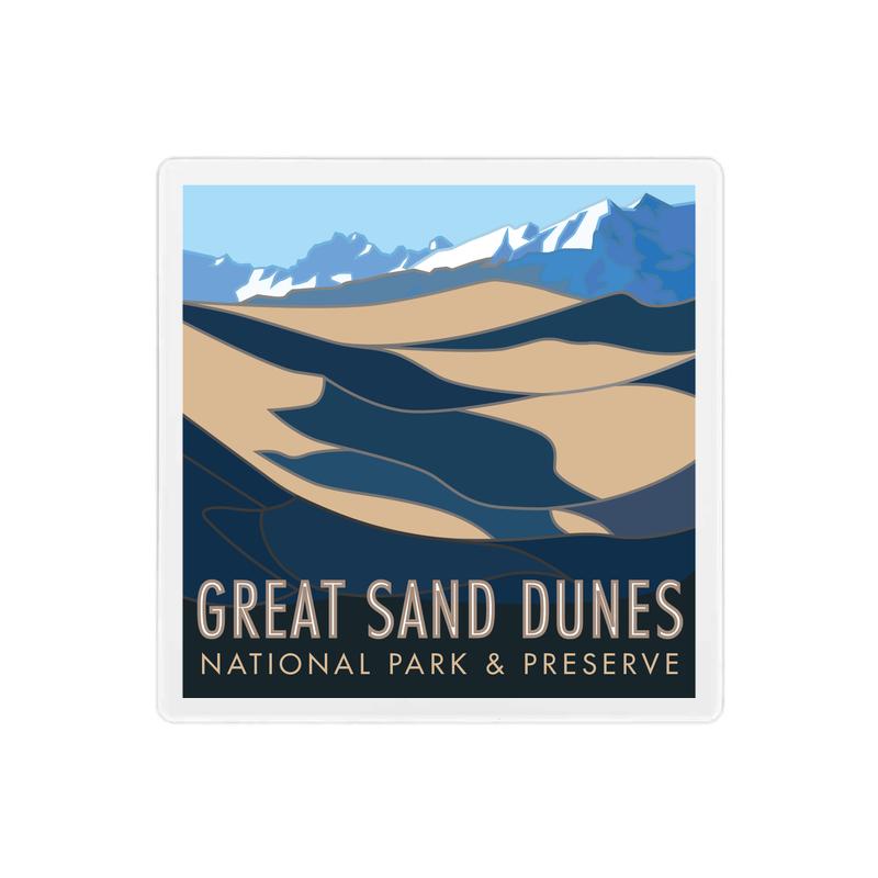 Great Sand Dunes National Park, Colorado - 4" x 4" Sandstone Coaster