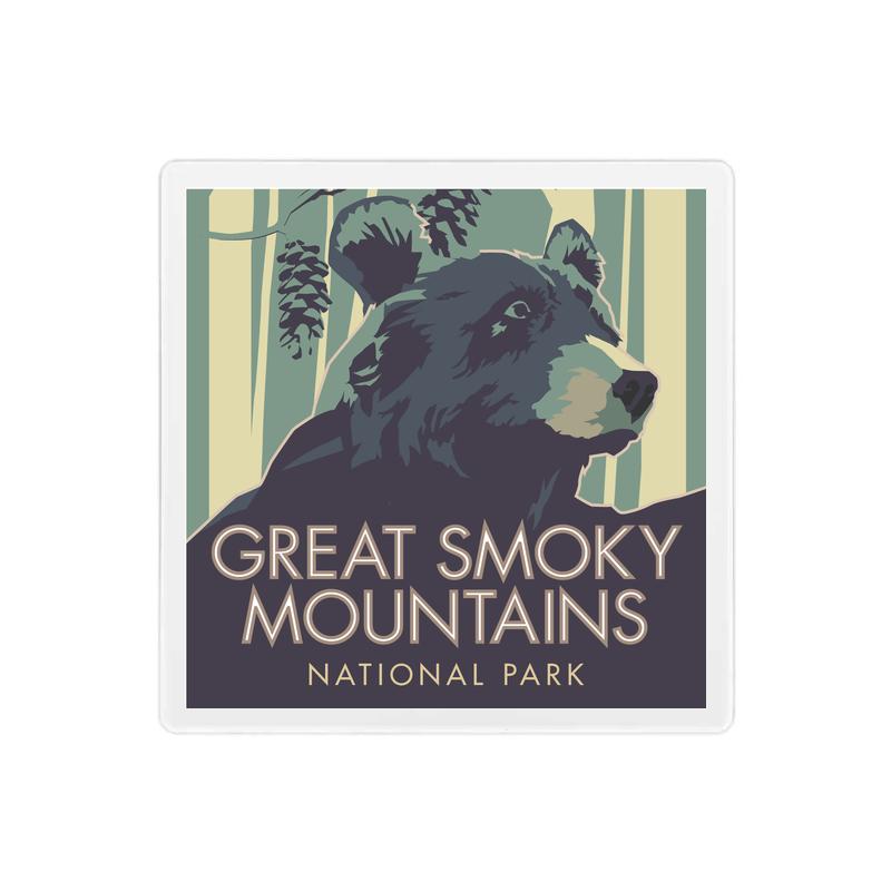 Great Smoky Mountains (Bear) - 4" x 4" Sandstone Coaster