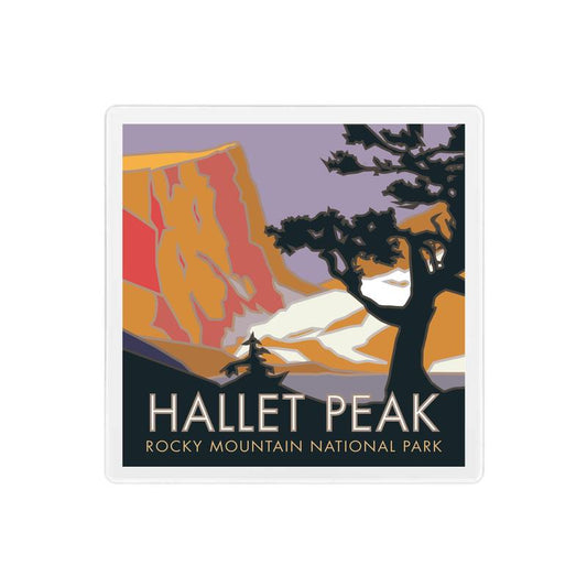 Hallett Peak, Rocky Mountain National Park, Colorado - 4" x 4" Sandstone Coaster