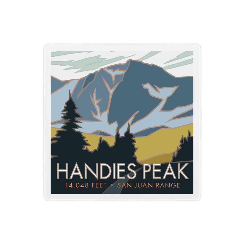 Handies Peak, Colorado - Colorado 14er - 4" x 4" Sandstone Coaster