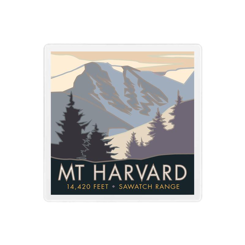 Mt. Harvard, Colorado - 4" x 4" Sandstone Coaster