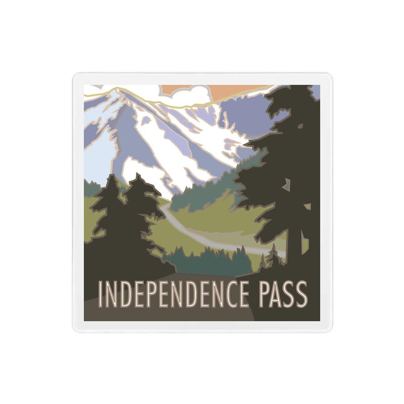 Independence Pass, Colorado - 4" x 4" Sandstone Coaster