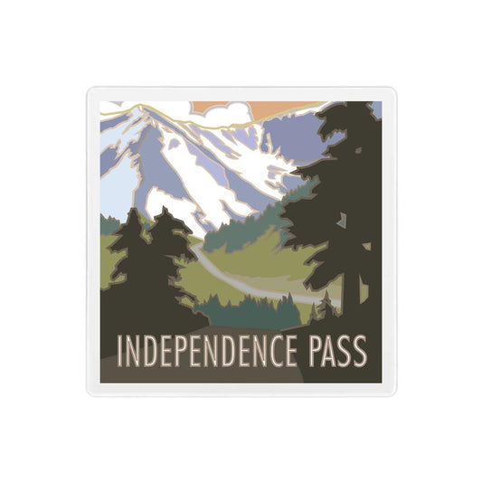 Independence Pass, Colorado - 4" x 4" Sandstone Coaster