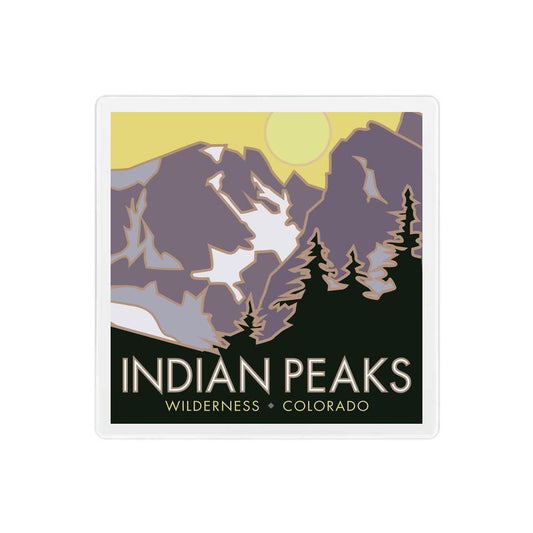 Indian Peaks Wilderness, Colorado - 4" x 4" Sandstone Coaster