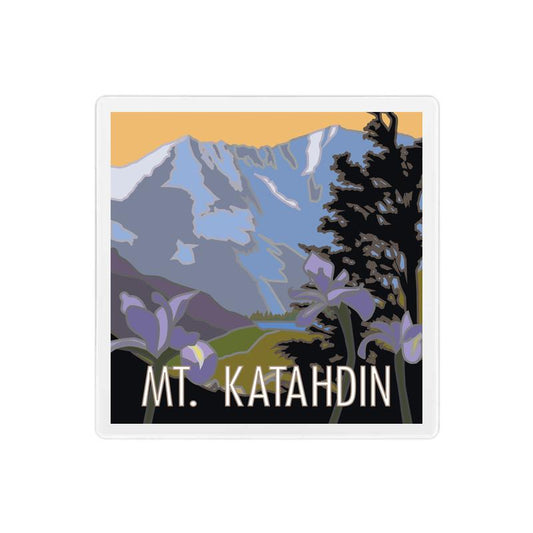 Mount Katahdin, Maine - 4" x 4" Sandstone Coaster