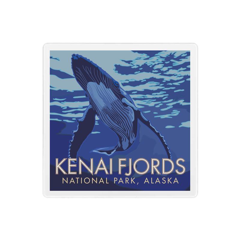 Kenai Fjords National Park, Alaska - 4" x 4" Sandstone Coaster