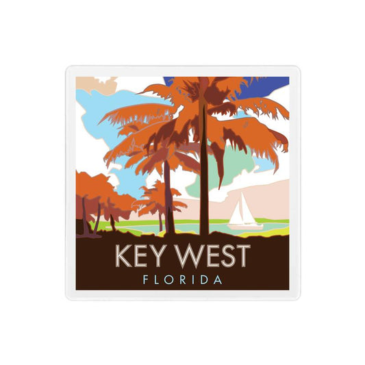 Key West, Florida - 4" x 4" Sandstone Coaster