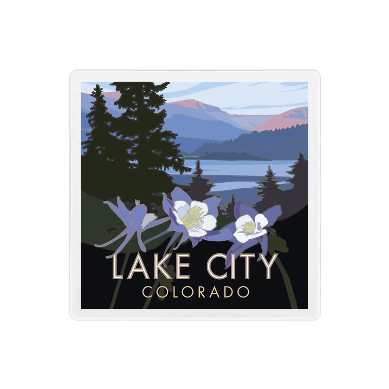 Lake City, Colorado - 4" x 4" Sandstone Coaster