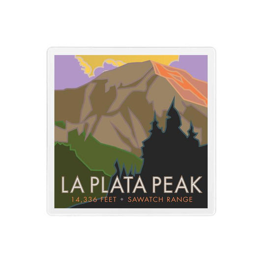 LaPlata Peak, Colorado - Colorado 14er - 4" x 4" Sandstone Coaster