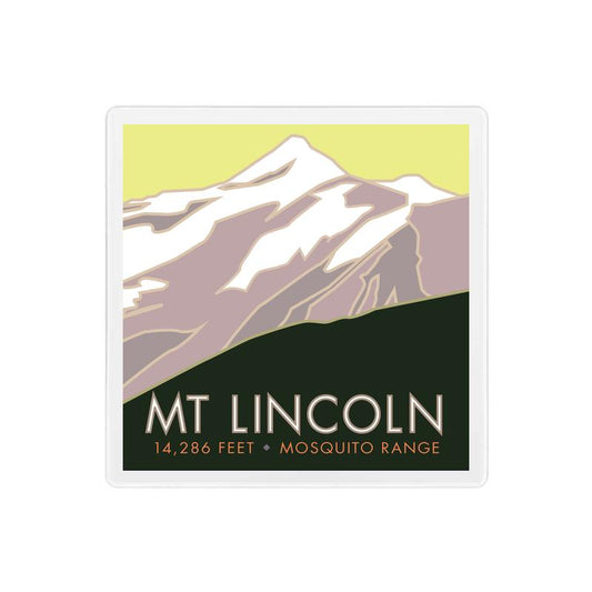 Mt. Lincoln, Colorado - Colorado 14er - 4" x 4" Sandstone Coaster