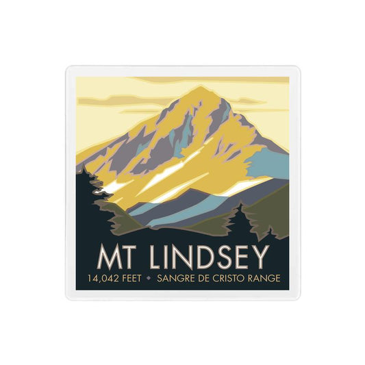 Mt. Lindsey, Colorado - Colorado 14er - 4" x 4" Sandstone Coaster