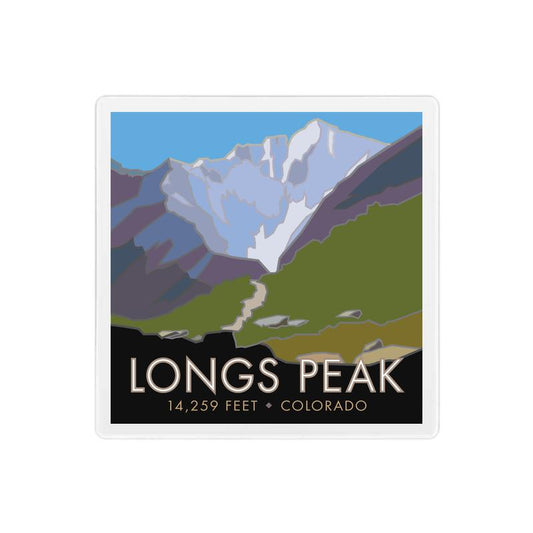 Longs Peak 2, Colorado - Colorado 14er - 4" x 4" Sandstone Coaster