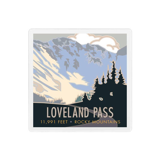 Loveland Pass, Colorado - 4" x 4" Sandstone Coaster