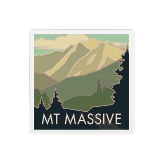 Mt. Massive, Colorado - Colorado 14er - 4" x 4" Sandstone Coaster
