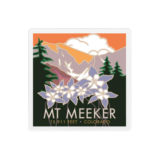 Mt. Meeker (Columbines), Colorado - 4" x 4" Coaster