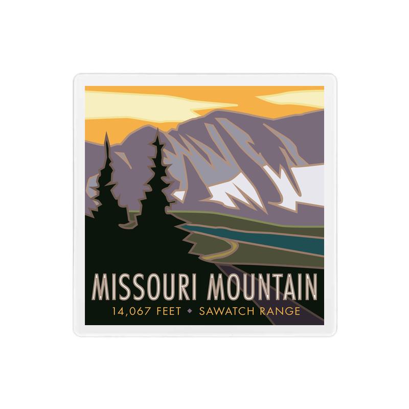 Missouri Mountain, Colorado - Colorado 14er - 4" x 4" Sandstone Coaster