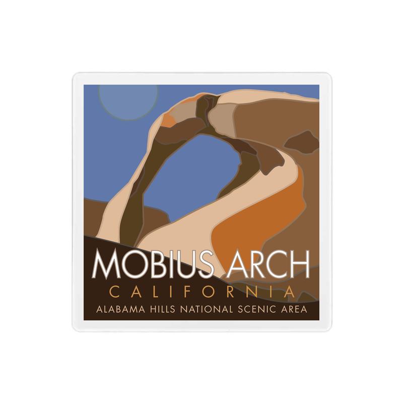 Mobius Arch (Alabama Hills NSA), California - 4" x 4" Sandstone Coaster