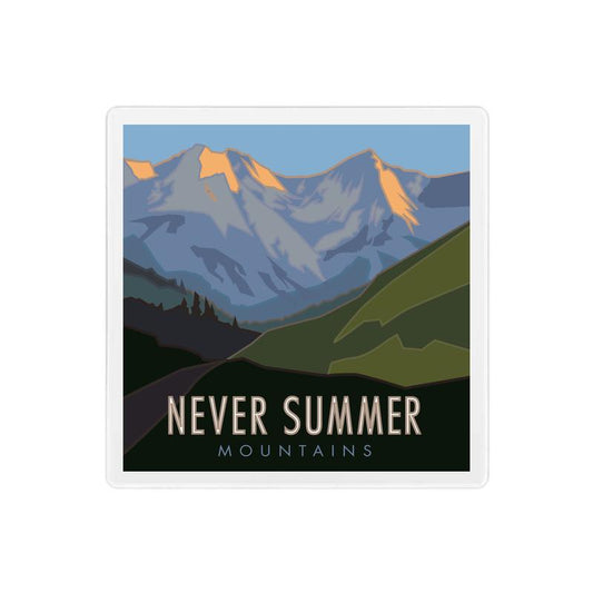 Never Summer Range, Colorado - 4" x 4" Sandstone Coaster