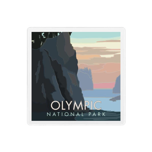 Olympic National Park, Washington (Sea Stacks) - 4" x 4" Sandstone Coaster